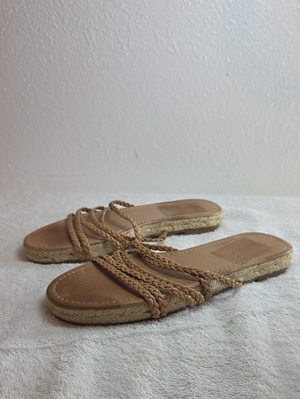 Madewell Style Kathryn Espadrille Sandals Leather Braided Straps Ladies 8.5 Vguc